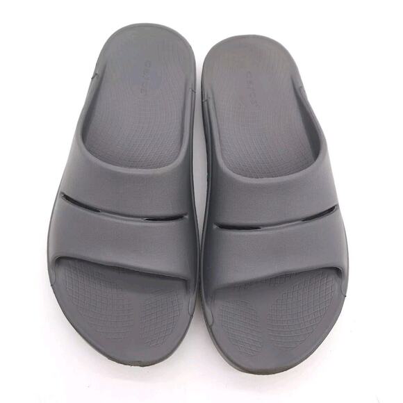 Oofos Ooahh (Mens Size 10) Slip On Comfort Slides Recovery Sandals Gray - Picture 4 of 8